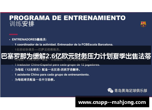巴塞罗那为缓解2.6亿欧元财务压力计划夏季出售法蒂 巴塞罗那为缓解2.6亿欧元财务压力计划夏季出售法蒂